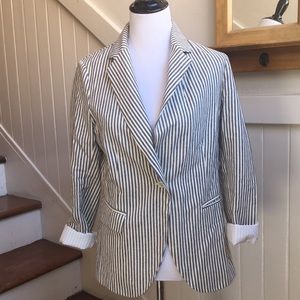 Amour Vert Striped Blazer EUC